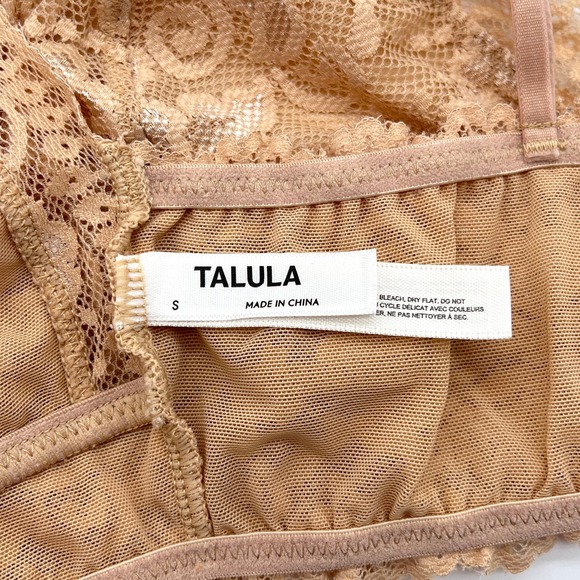 ARITZIA TALULA Renfrew Bralette Bundle Womens Small Tan Brown Lace Triangle - Picture 11 of 15